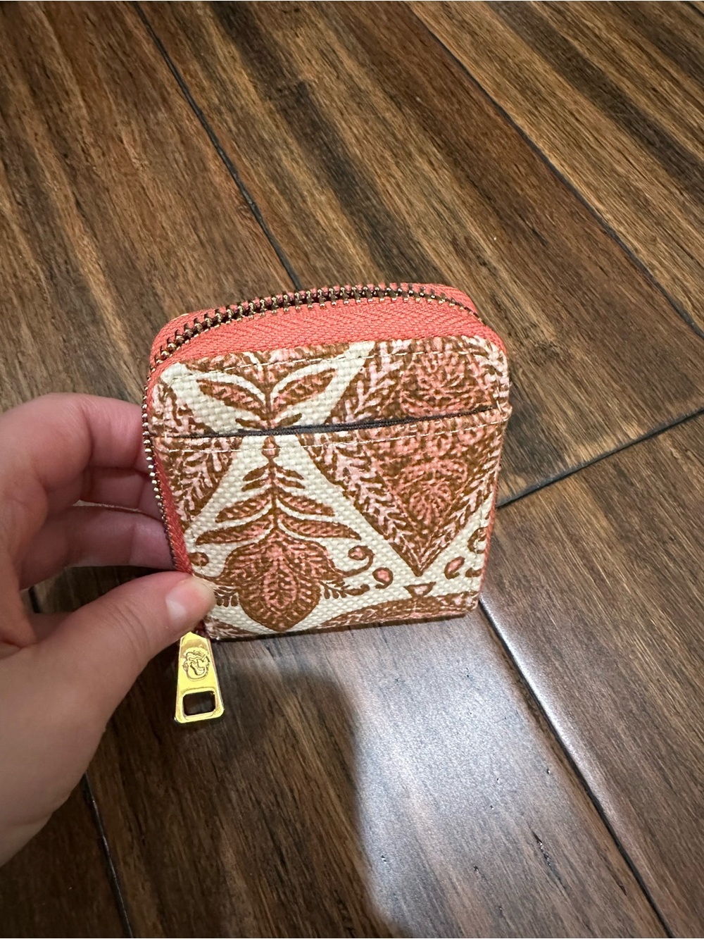 Spartina 449 Pink House Accordion Wallet RFID Retired Print Linen Leather - Picture 5 of 5